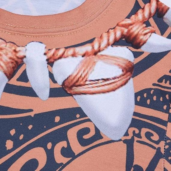 Костюм Мауї для дітей 8–9 років, комплект "Ваяна" світшот та штани з принтом «тату», карнавальний образ для Хелловіну, вечірок | Зображення 4