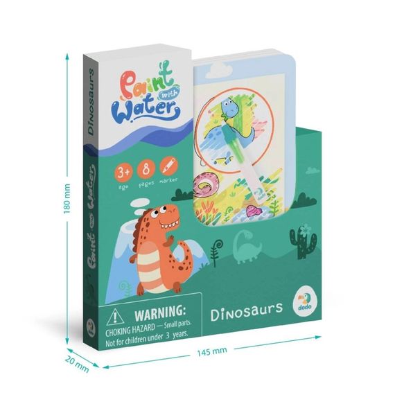 Набор водных раскрасок "Динозавры" 300310 с маркером для воды | Зображення 5