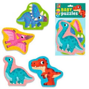 Пазлы мягкие Vladi Toys Динозаврики VT1106-93 4 шт