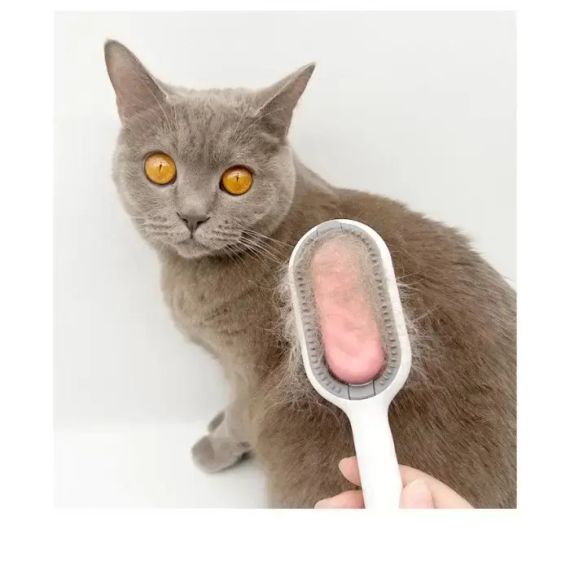 Двухсторонняя щетка для сухого и влажного вычесывания собак и кошек Pet Gravity 3в1 | Зображення 2