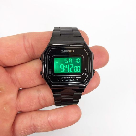 Часы old school SKMEI 1647BK, Наручные часы в ретро стиле для мужчин с водозащитой EP-77 | Зображення 6