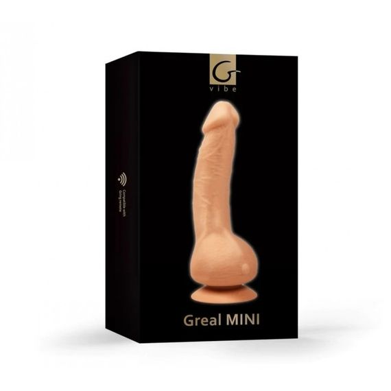 Вібратор реалістичний на присосці Greal Mini Gvibe, бежевий, 18 х 3 см Sex Aura | Зображення 5