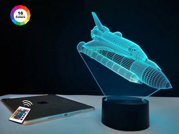 3D світильник нічник з пультом "Шатл" 3DTOYSLAMP
