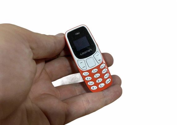Міні мобільний маленький телефон L8 Star BM10 (2Sim) жовтогарячий | Зображення 4