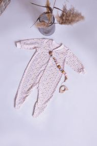 Чоловічки стрейч кулір принт Пташки від 1 до 18 місяців 68