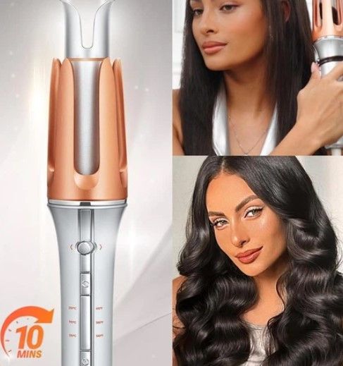 Автоматическая плойка для волос Sheglam Hair Curler Bella стайлер 3 температурных режима 170-210 °C Серый с бежевым | Зображення 3