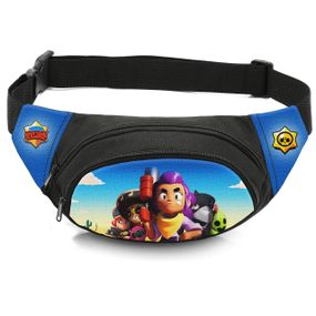 Сумка-бананка дитяча з принтом Бравл старс  Шеллі поясна сумка для хлопчика (4482)