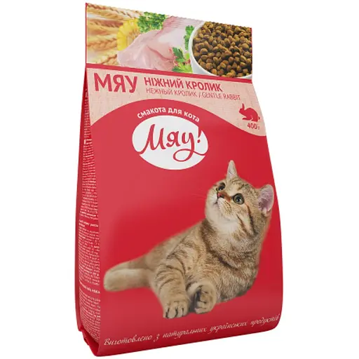Сухой корм Мяу! для котов, с нежным кроликом 2кг