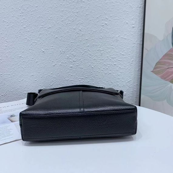 Шкіряна чоловіча сумка через плече м'яка чорна Tiding Bag 12977 | Зображення 5