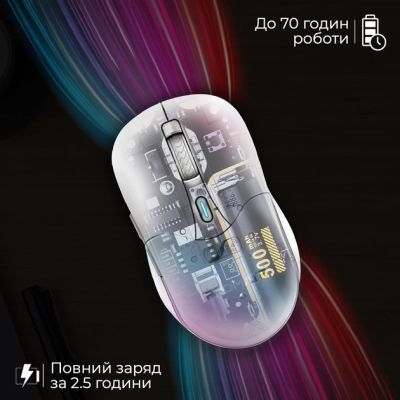 Мышка Promate Samo Wireless/Bluetooth White (samo.white) | Зображення 6