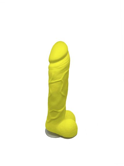 Крафтовое мыло-член с присоской Чистий Кайф Yellow size L, натуральное