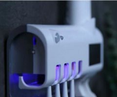 Держатель-диспенсер для зубной пасты и щеток Toothbrush sterilizer автоматический | Зображення 3