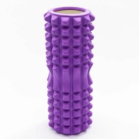 Ролик масажний для йоги, фітнесу (спина та шия) OSPORT (33*14 см) Фіолетовий