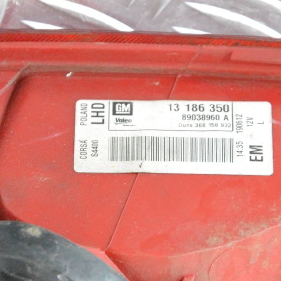 Ліхтар задній лівий Opel Corsa D 2006-2011 3-дверний фара стоп хечбек Опель Корса Д 13186350 | Зображення 3