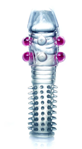 Насадка-презерватив із перлами Boss Series без вібрації sexstyle | Зображення 1