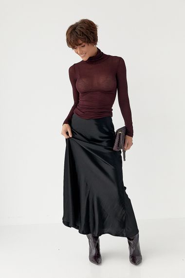 Напівпрозорий гольф у сітку - баклажан цвет, M (є розміри) | Зображення 2