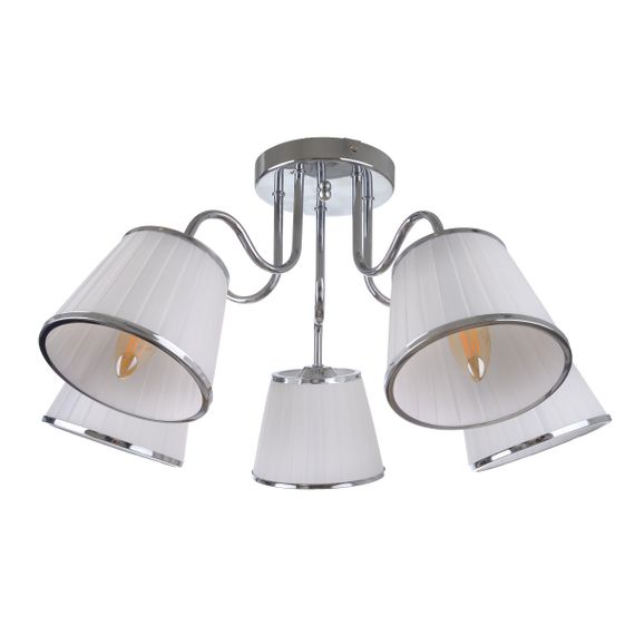 Люстра потолочная с абажуром E14 40W CH (BKL-687C/5)