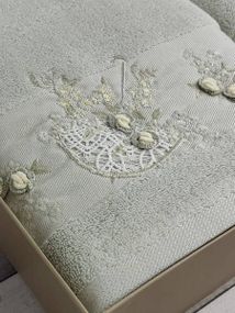 Полотенца Pupilla Elanur Zontik mint Пенье набор 2шт