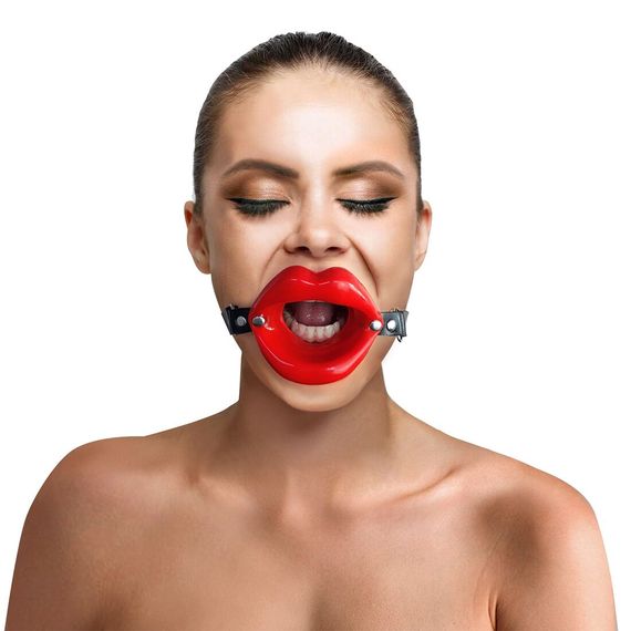 Кляп-розширювач у формі губ Art of Sex – Gag Lips, натуральна шкіра | Зображення 1