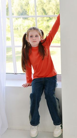 Джемпер для дівчинки Носи своє 164 Помаранчевий (p-6677-127742) | Зображення 4