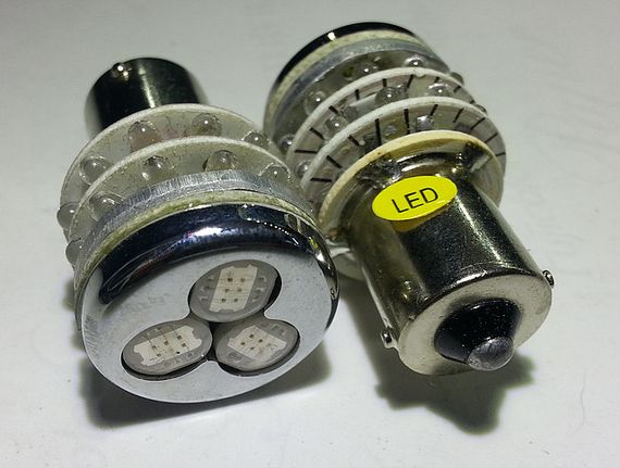Светодиодная автолампа 1156(P21W)-S25-BAY15s 3HP6+24LED. CHI MING | Зображення 1