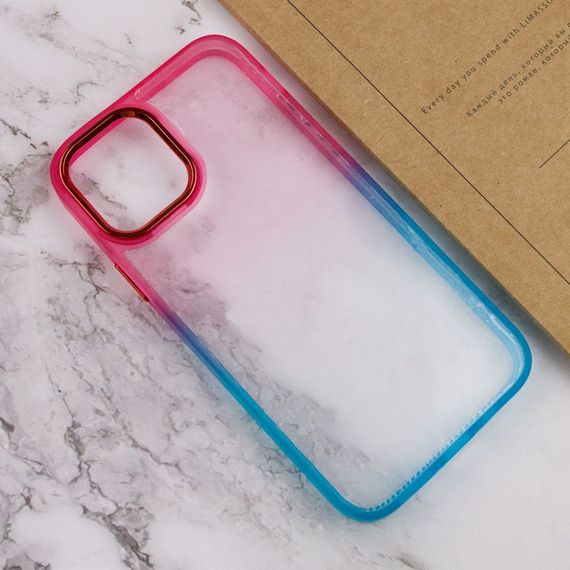 Чехол TPU+PC Fresh sip series для Apple iPhone 12 Pro / 12 (6.1") TPU+PC, Бирюзовый / Розовый | Зображення 2