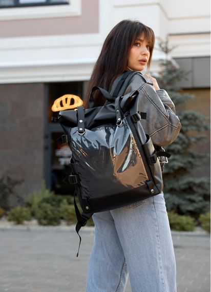 Жіночий рюкзак Sambag ROLLTOP HACKING чорний 41 x 30 x 16 см (24460001)