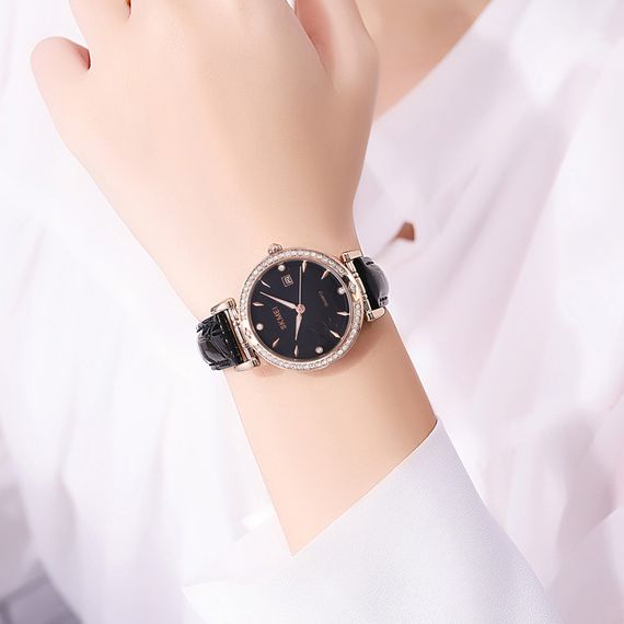 Класичний жіночий годинник Skmei 2169RGBK Rose Gold-Black | Зображення 2