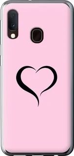 Чехол на Samsung Galaxy A20e A202F Сердце 1 из пластика FCh_083331