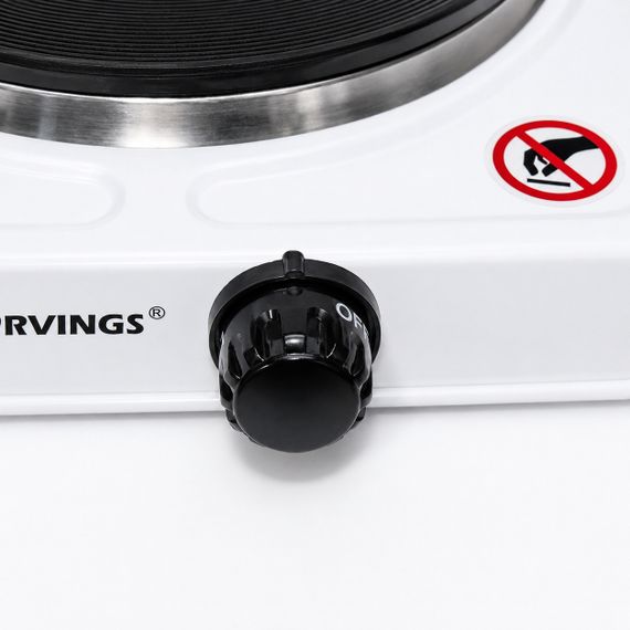 Електроплита настільна Irvings IHPSE02 White, 1800 Вт, 1 конфорка, механічне управління | Зображення 3