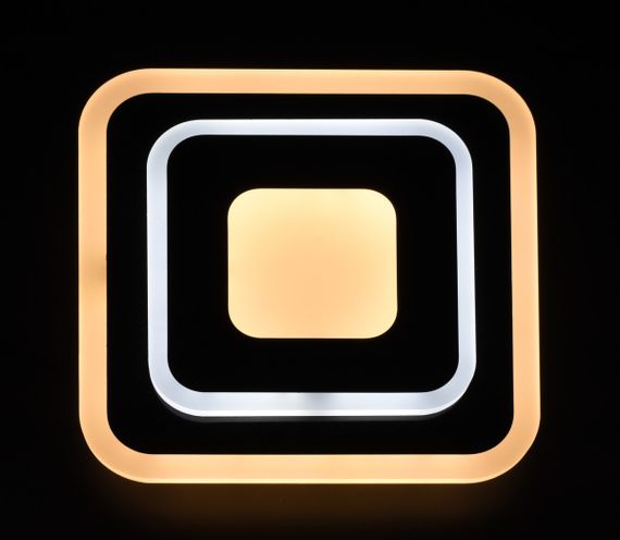 Сучасний квадратний світильник стельовий LED для кімнати кухні ванної 26135 Чорний 4х30х30 см. | Зображення 4