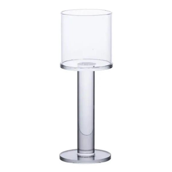 Подсвечник стеклянный на ножке 6×16 см подсвечник бокал декоративный прозрачный HP-4-38M
