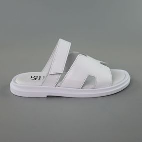 Шльопанці жіночі шкіряні 588877 Білі 36 37 38 39 40 41