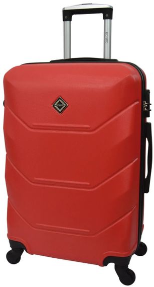 Набір валіз Bonro 2019 3 шт пластикові дорожні на колесах червоний (42401075) | Зображення 2