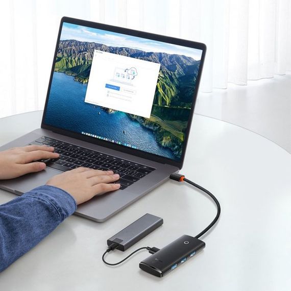 Перехідник HUB Baseus Lite Series 4in1 (Type-C to 4xUSB 3.0) 1m (WKQX03) | Зображення 7