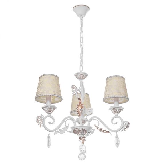 Люстра подвесная прованс с абажуром E14 40W WH (BKL-664S/3)