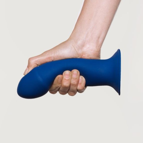 Фалоімітатор термореактивний Adrien Lastic Hitsens 1 на присосці, синій sexstyle | Зображення 6
