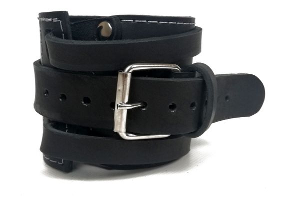 Манжета EasyFit F8 чорна для тяги на тренажері (шкіра) (EF-LGSTR-F8)