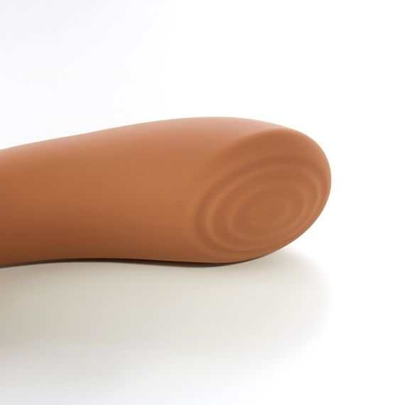 Вібратор для точки G з вакуумним стимулятором клітора Sweet Em Velvet Lure бежевий Sex Aura | Зображення 4