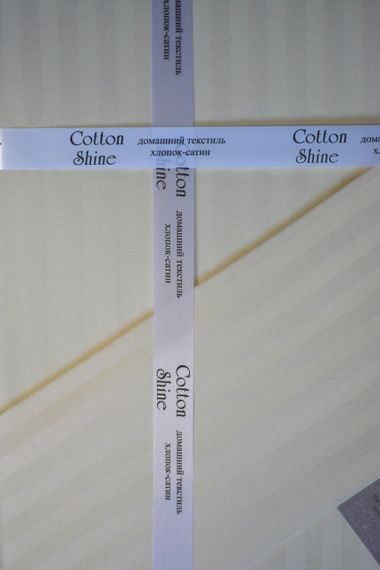 Постельное белье Cotton Shine Stripe Satin 200х220 Krem | Зображення 2