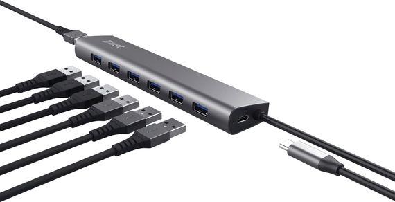 USB-хаб Trust DALYX 7-IN-1 USB-A 3.2 ALUMINIUM (24967_TRUST) | Зображення 3