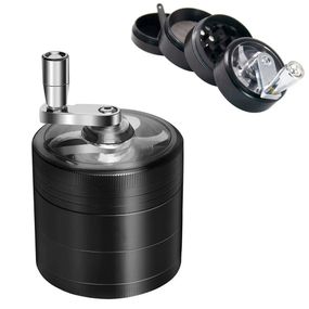 Мельница Для Трав, Специй И Табака Гриндер С Ручкой "Herb Grinder Black"