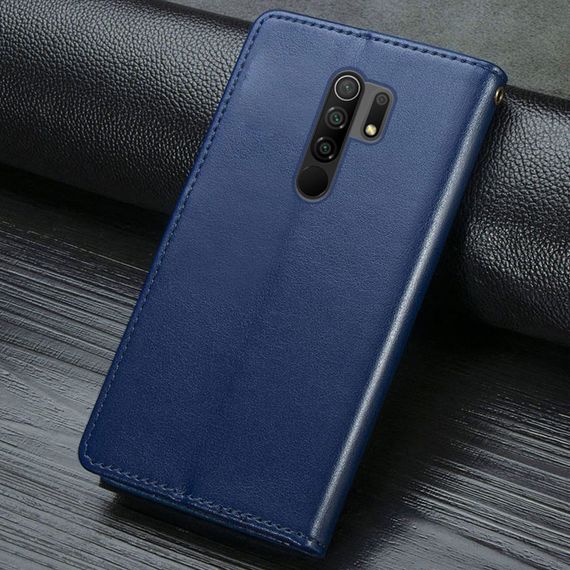 Шкіряний чохол-книжка GETMAN Gallant (PU) для Xiaomi Redmi Note 8 Pro Синій | Зображення 5