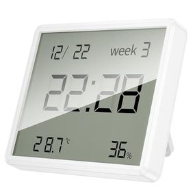 Электронный термогигрометр + часы Hoco HX41 5in1 Indoor White