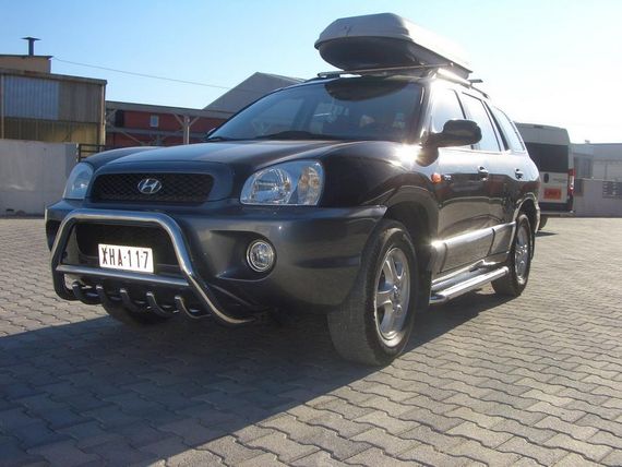 Кенгурятник WT003 (нерж.) для Hyundai Santa Fe 1 2000-2006 рр | Зображення 1