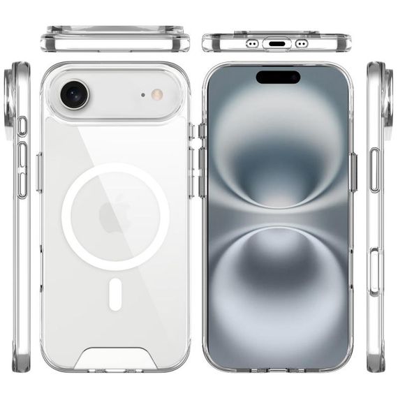 Чехол TPU Space Case with MagSafe для Apple iPhone 17 Air (6.5") Прозрачный | Зображення 2