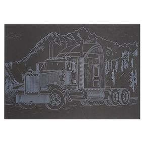 Гравюра А5 "Вантажівка-1" ГрА5с-17 економ варіант у пакеті 21 х 14,8 см