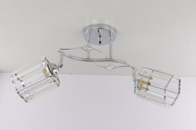 Люстра стельова на 2 лампочки 25543 Хром 30х18х55 см.