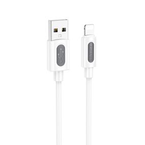 Дата кабель Borofone BX114 Structure USB to Lightning 2.4A (1m) White