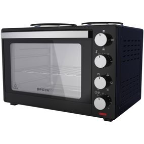Електрична піч BROCK TO 3002 B 1600Вт/ 30л /електроплита/ механічне керування/чорна